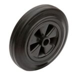 Black rubber wheels with Roller bearing 125RNTR15