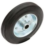 Black rubber wheel with steel center 080RNMR12