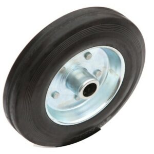 Black rubber wheel with steel center 180RNMR20