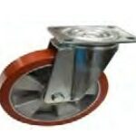 Transpallet wheel with swivel castor and brake PA125B