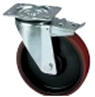 Cast iron wheel with swivel castor and brake PC200B